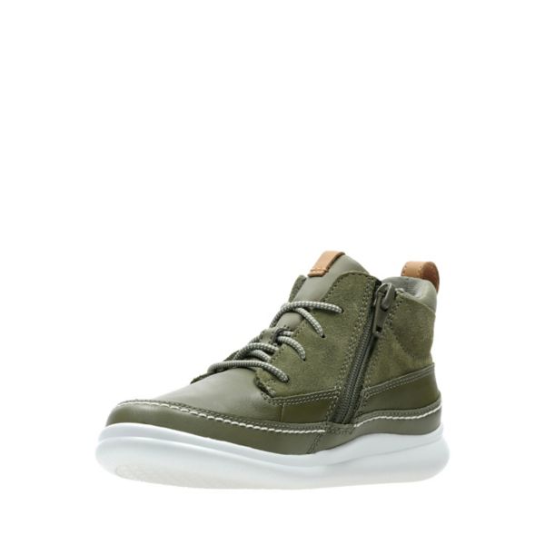 Clarks Boys Cloud Air Kid Casual Shoes Khaki | CA-7054861